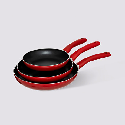 Set de poêles en aluminium, 20/24/28 cm Essentielle