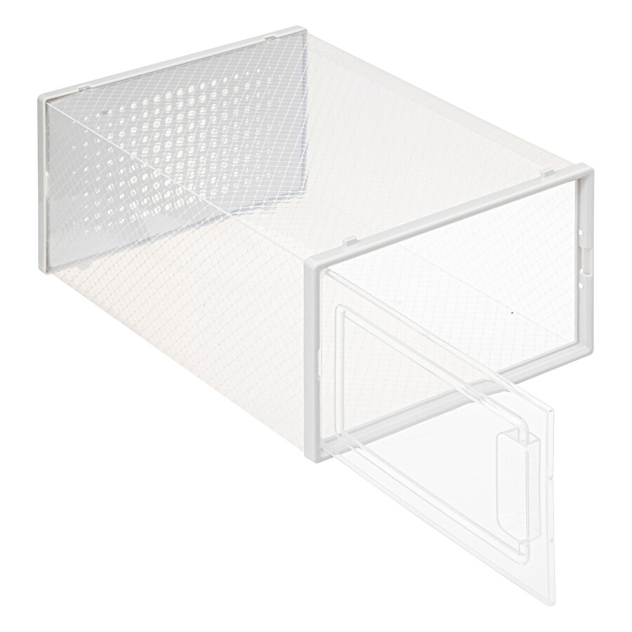 Lot de 4 boîtes range-chaussures plastique, m Fold'n box