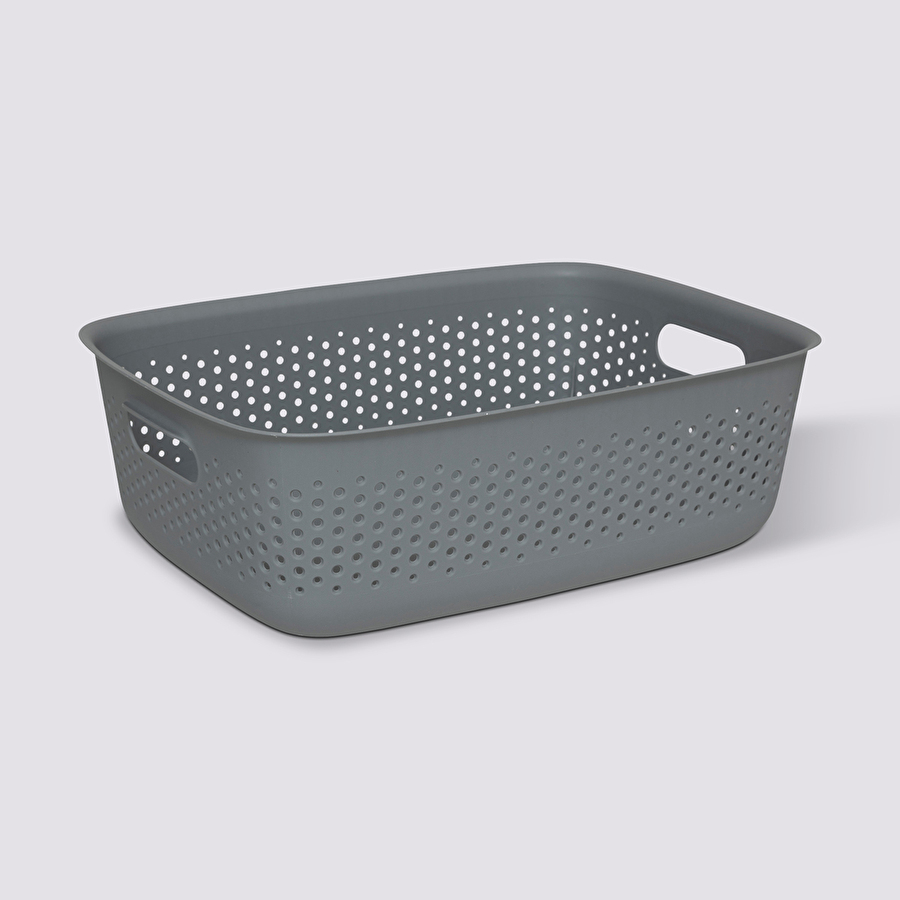 Panier en plastique 10l, gris Tila