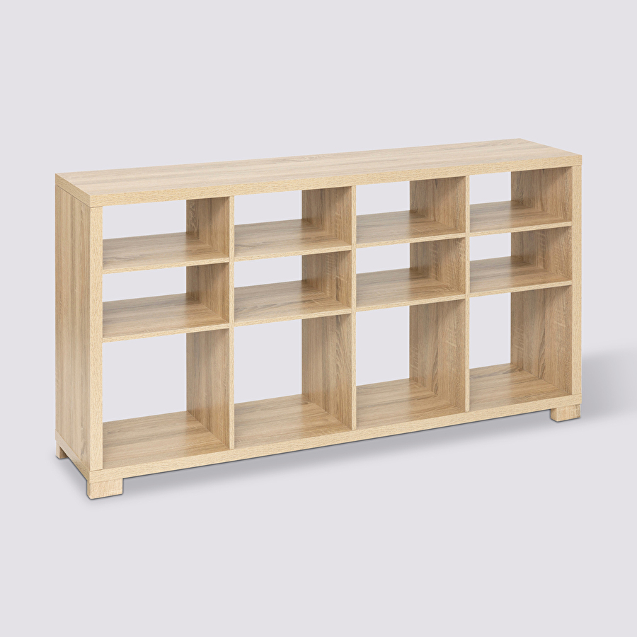 Buffet étagères modulable 137x76cm, effet bois Bivoak