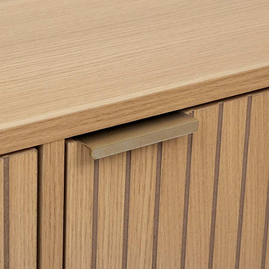 Buffet 3 portes, effet bois naturel Tasso
