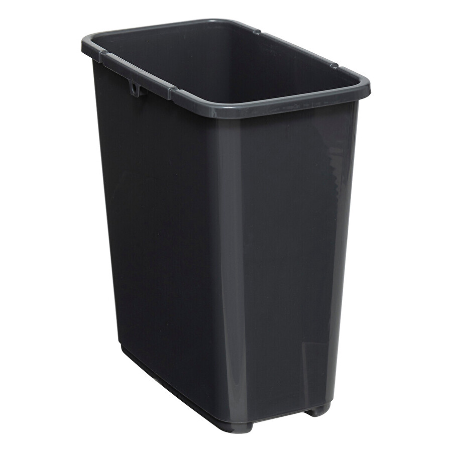 Poubelle plastique 2 ouvertures 10l, gris
