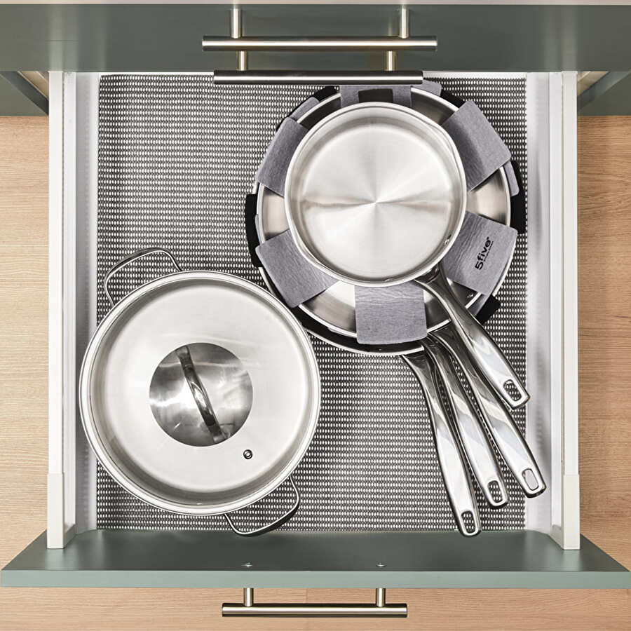 Batterie de cuisine en inox, 4 pièces + 6 protections Résilience
