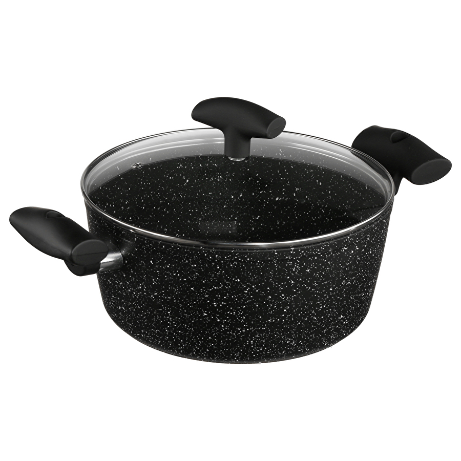Batterie de cuisine en aluminium, 4 pièces + 6 protections Caractère