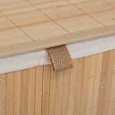 Panier à linge double 100l, bambou