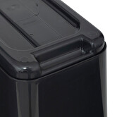 Poubelle plastique 2 ouvertures 10l, gris