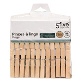 Lot de 96 pinces à linge, bois