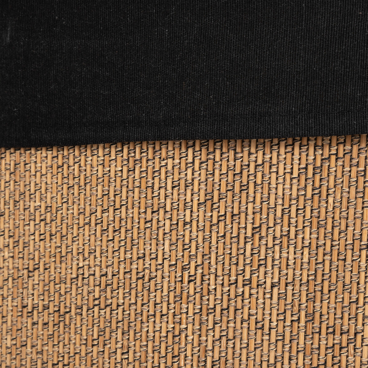 Panier à linge 48l, bambou et noir