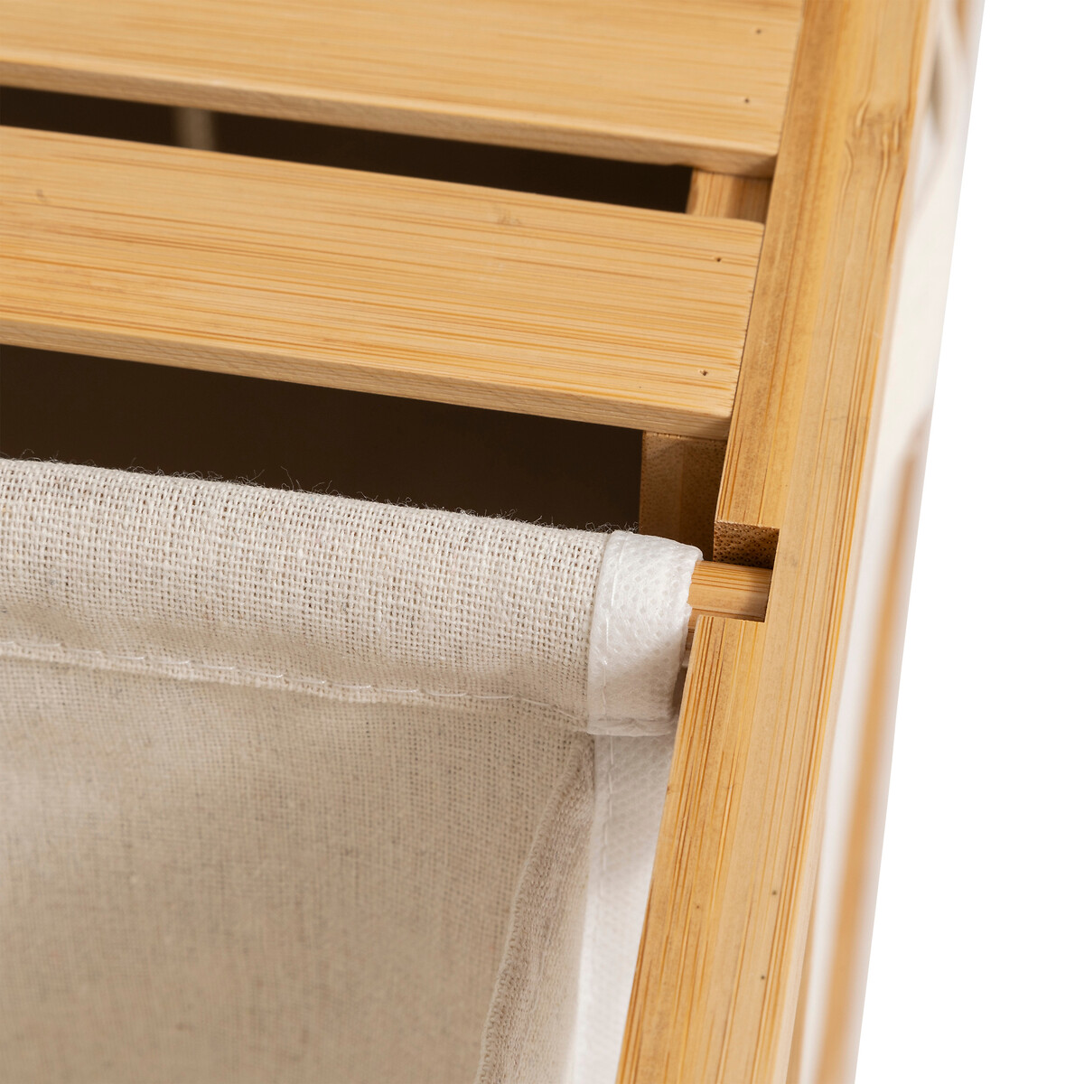Meuble étagère avec panier et 2 paniers, bambou
