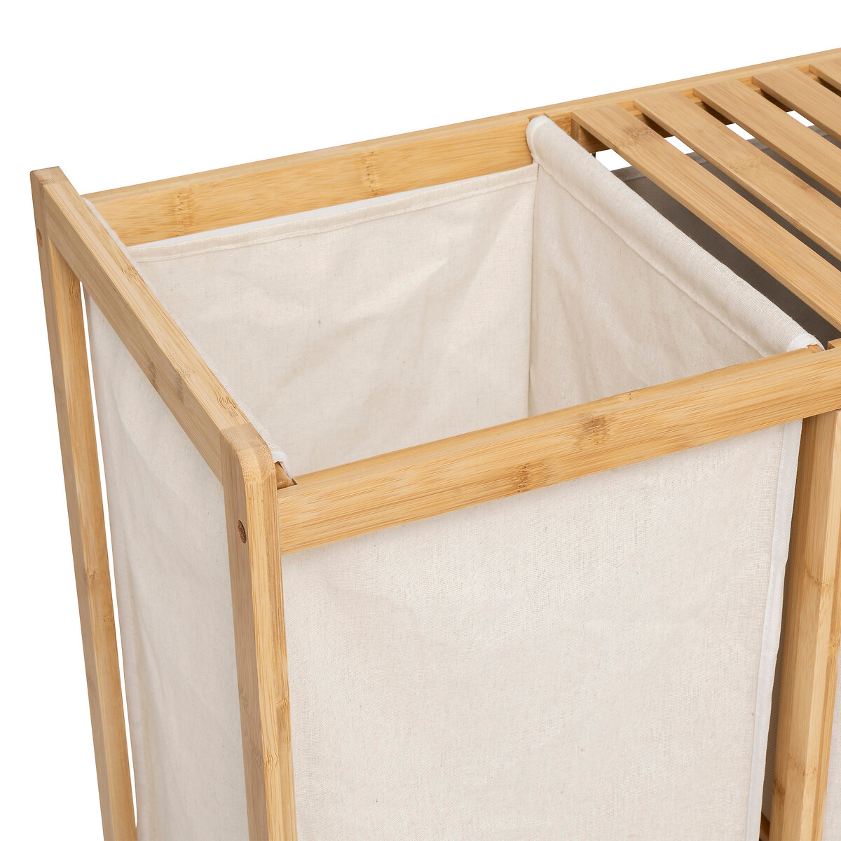 Meuble étagère avec panier et 2 paniers, bambou