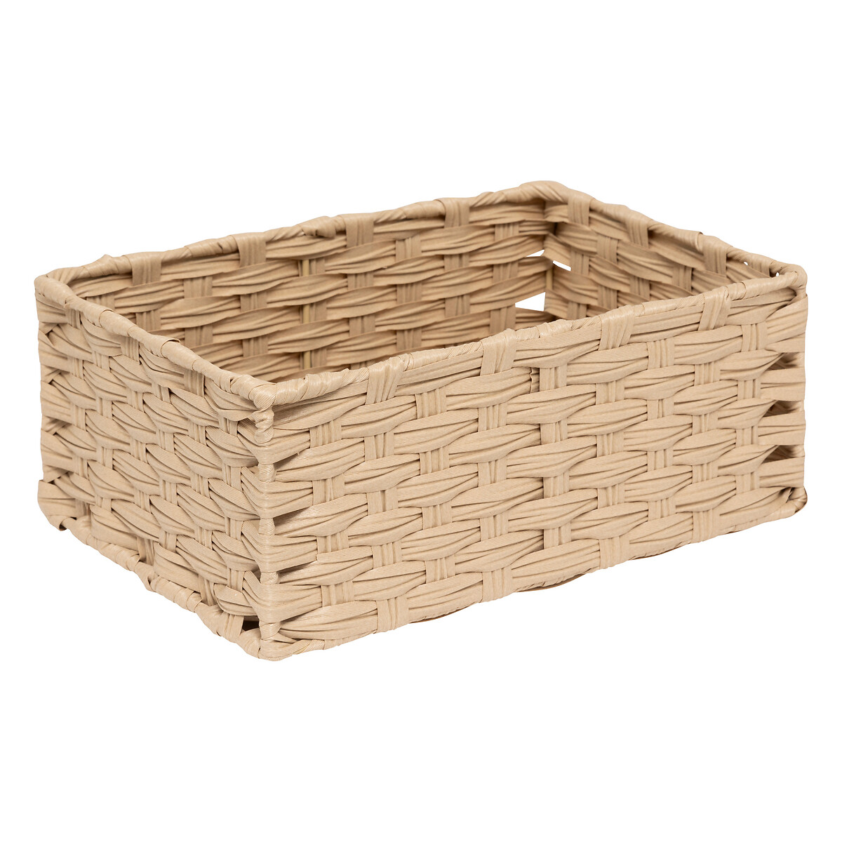3 paniers tressées, beige Tresse