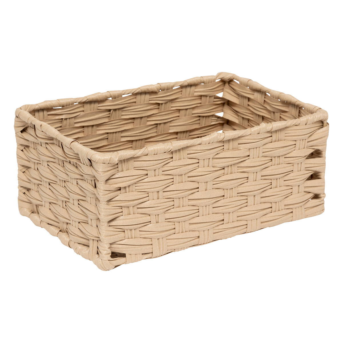 3 paniers tressées, beige Tresse