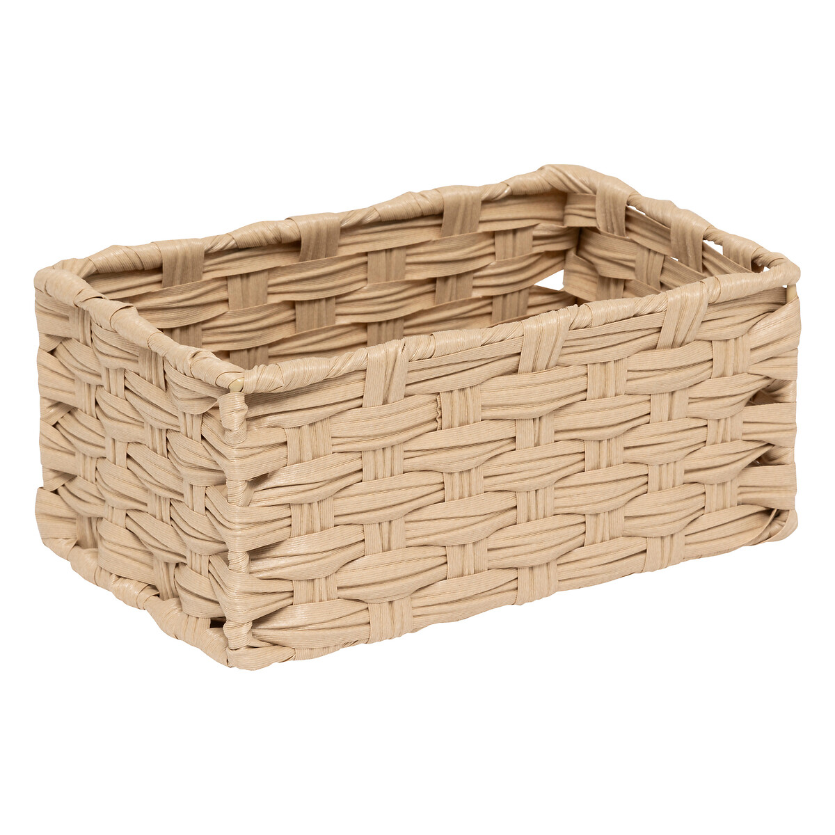3 paniers tressées, beige Tresse