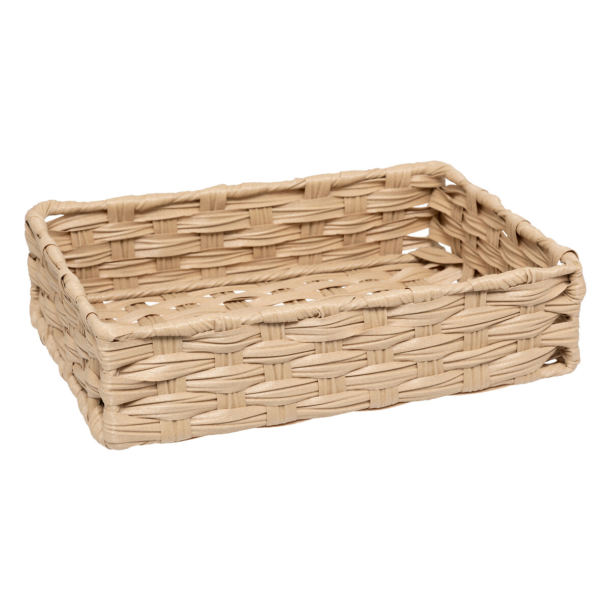 3 paniers tressées, beige