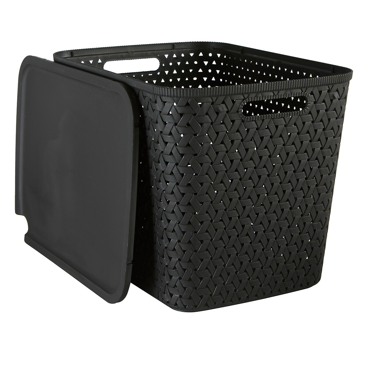 Panier en plastique 28l, noir Tressy
