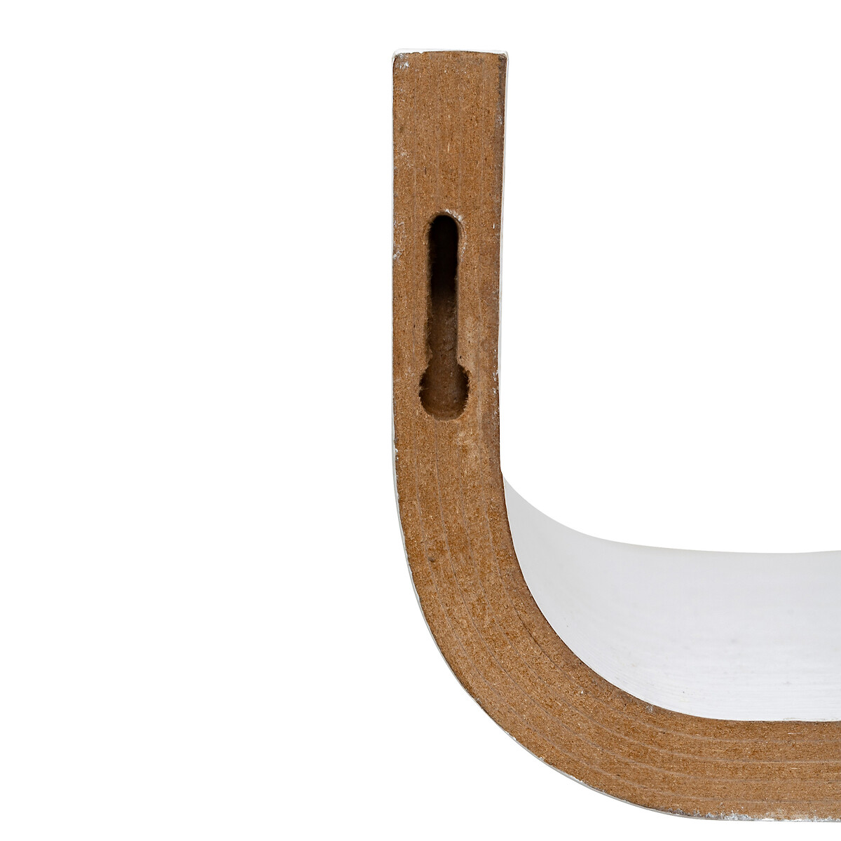 Etagère courbée, 80x20 cm, blanc