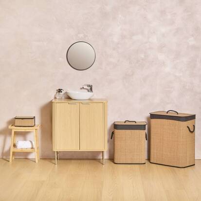 panier-a-linge-60l-bambou-et-noir