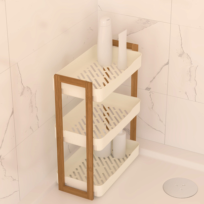 Étagère 3 niveaux, bambou Naturéo