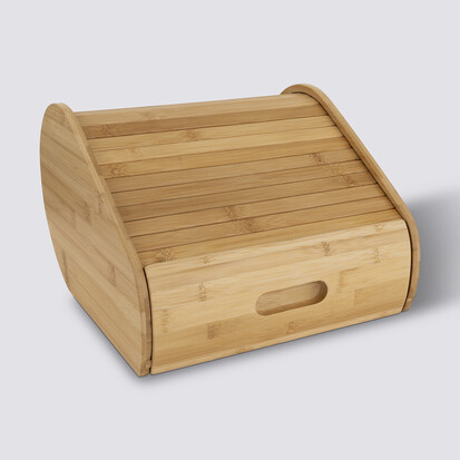 Boîte à Pain En Bois – Avec Couvercle Coulissant, Bois De Hêtre, Taille L