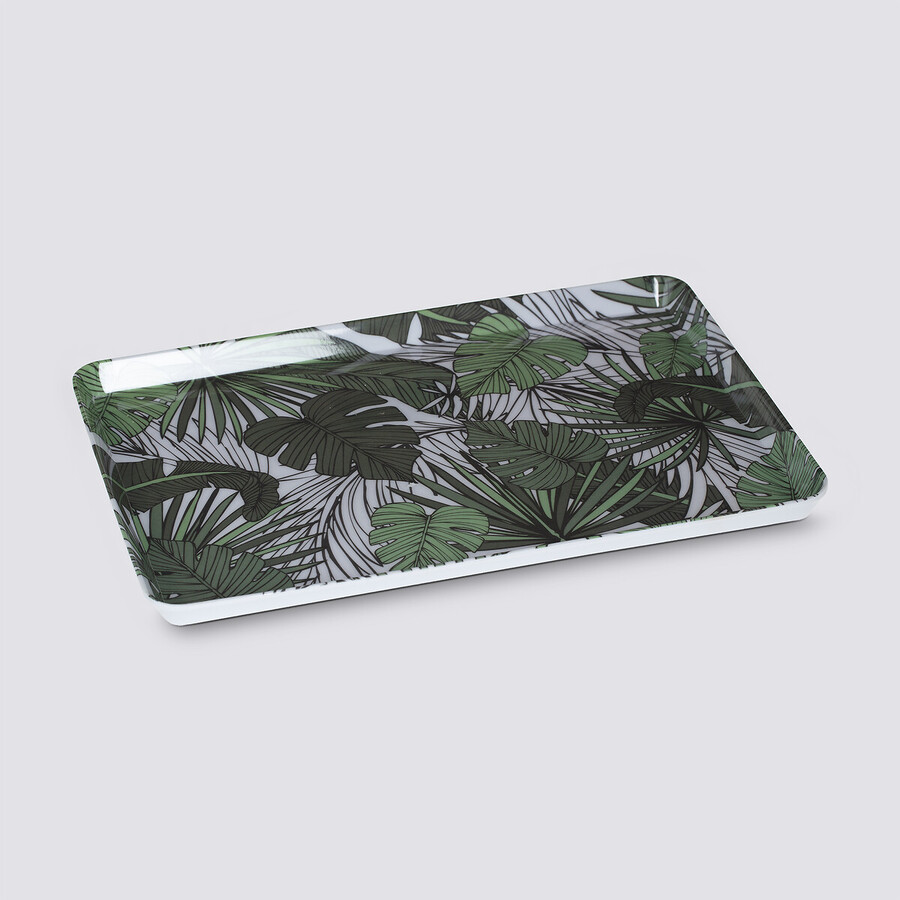 Plateau rectangle 45x30 cm, jungle