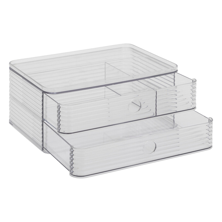 Organisateur 3 compartiments, transparent Plastor