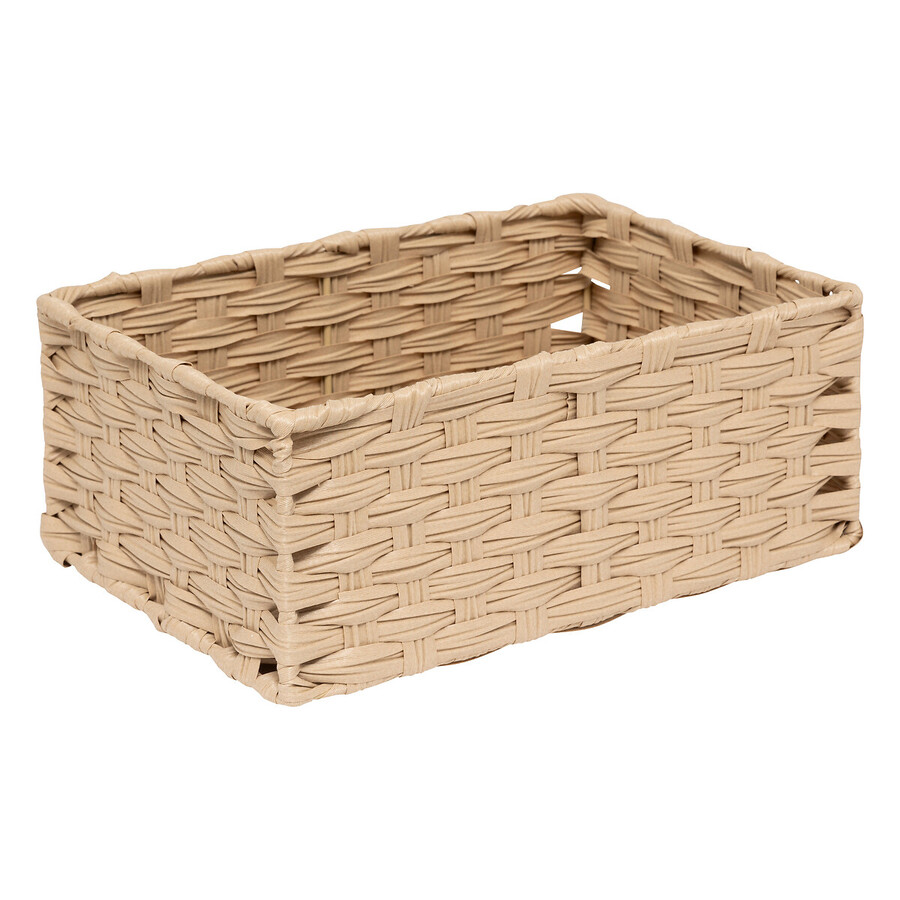3 paniers tressées, beige Tresse