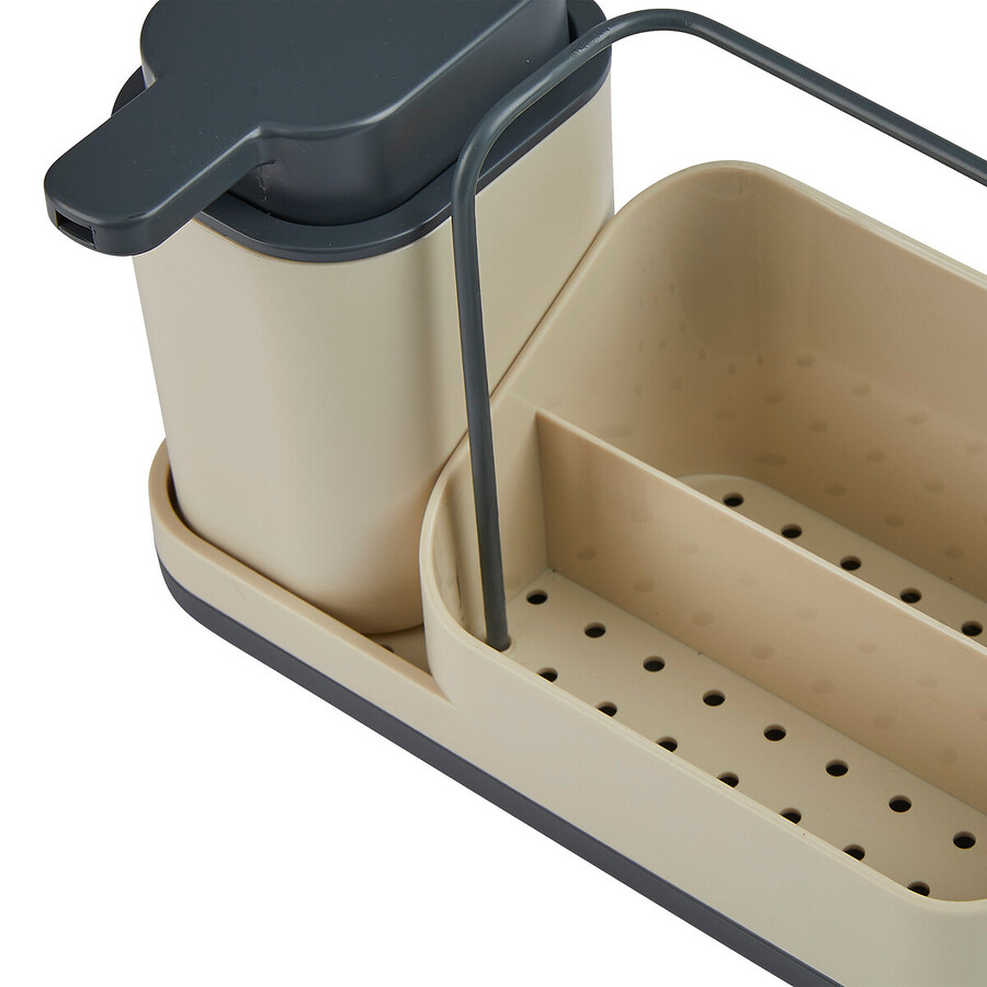 Organiseur évier avec distributeur 300ml, beige Néo