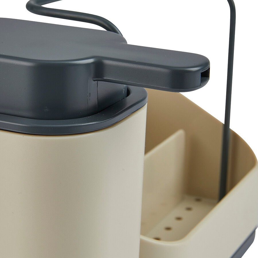 Organiseur évier avec distributeur 300ml, beige Néo