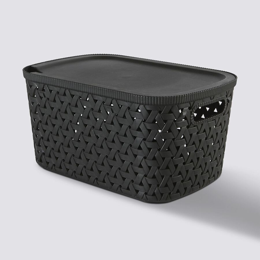 Panier en plastique 6,7l, noir Tressy