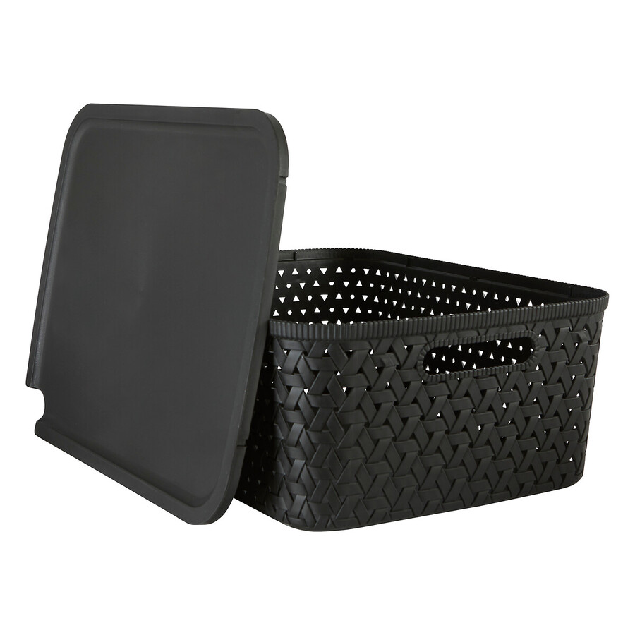 Panier en plastique 15l, noir Tressy