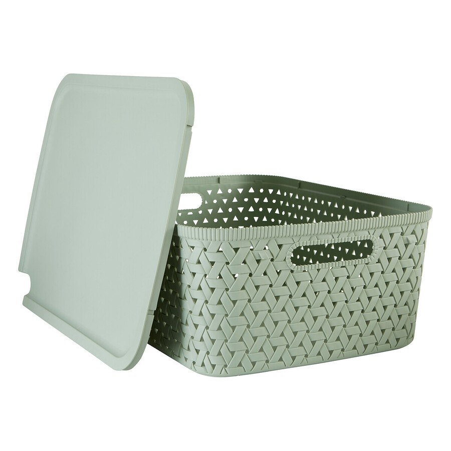 Panier en plastique 15l, sauge Tressy