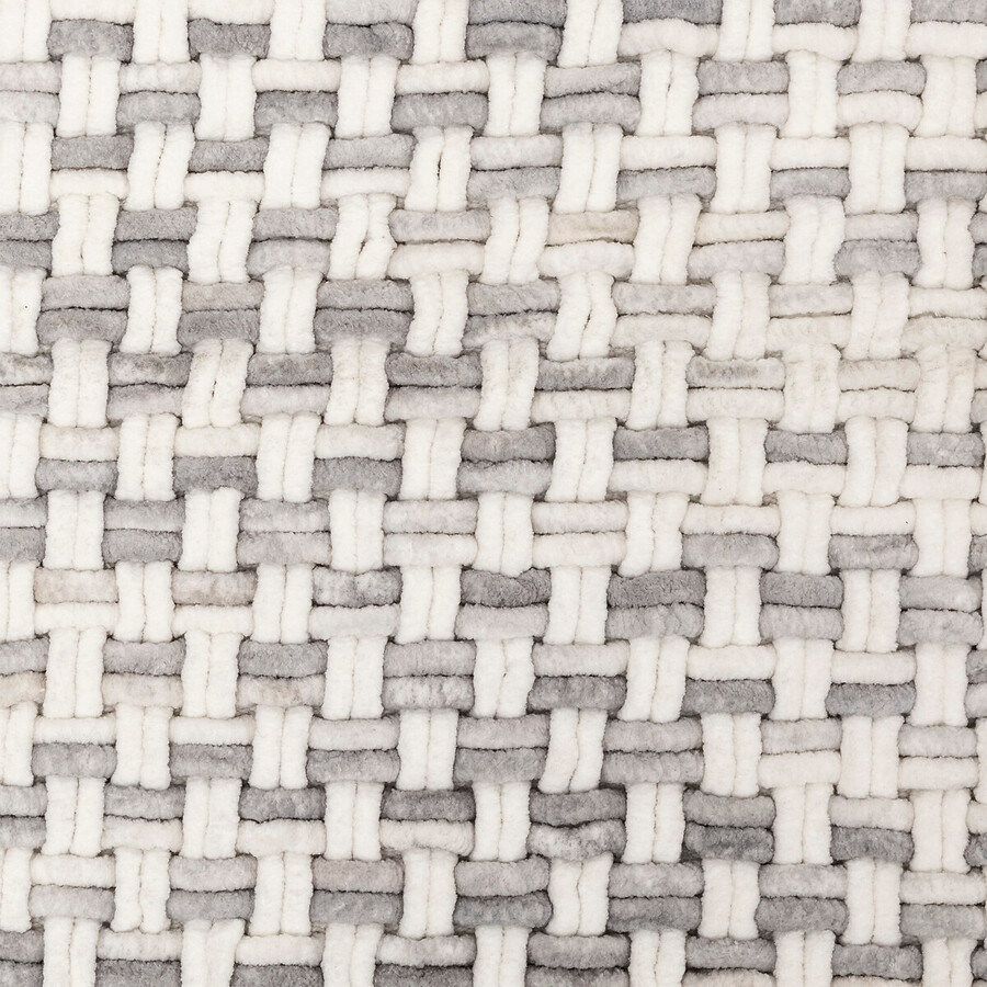 Tapis tressé, 50x75 cm, gris