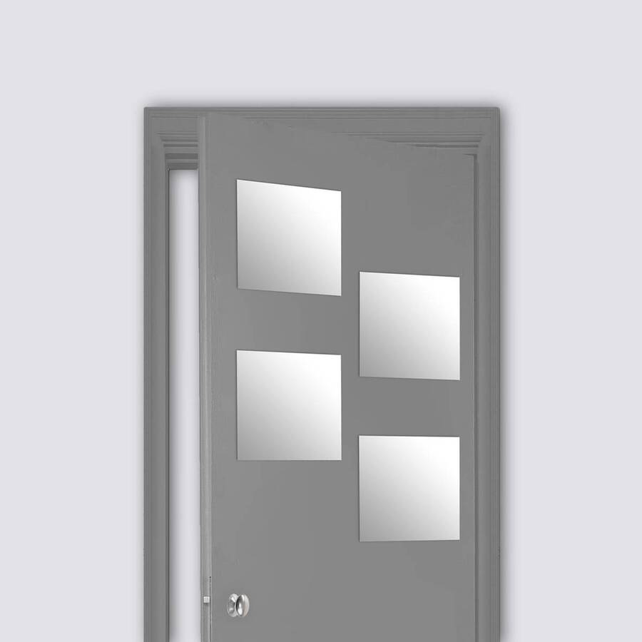 4 miroirs adhésifs carrés, 30x30 cm