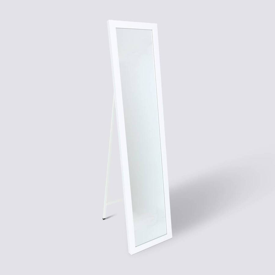 Miroir sur pied 155x35 cm, blanc