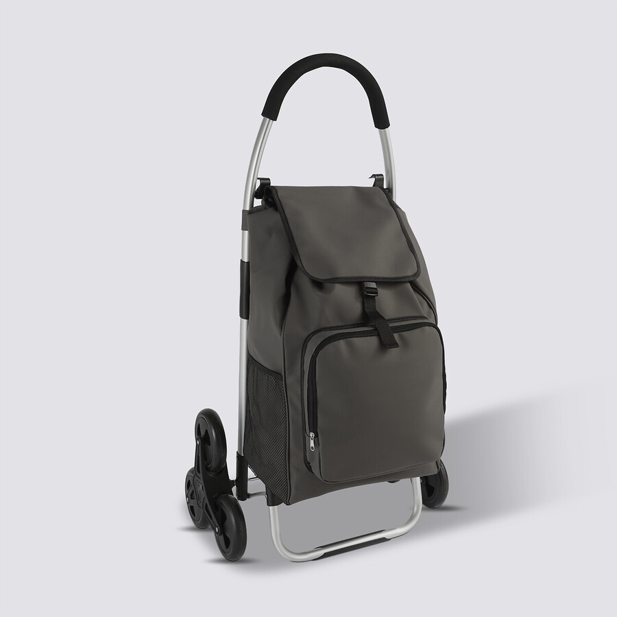 Chariot de course pliable  6 roues 36l, vert kaki 