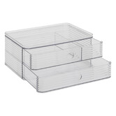 Organisateur 3 compartiments, transparent Plastor