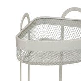Etagère d'angle 2 niveaux, beige Mayaj