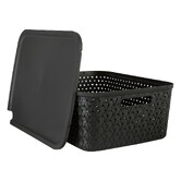 Panier en plastique 15l, noir Tressy