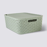 Panier en plastique 15l, sauge Tressy