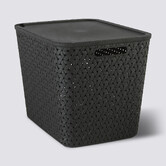Panier en plastique 28l, noir Tressy