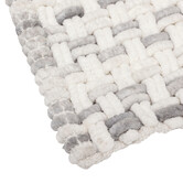 Tapis tressé, 50x75 cm, gris