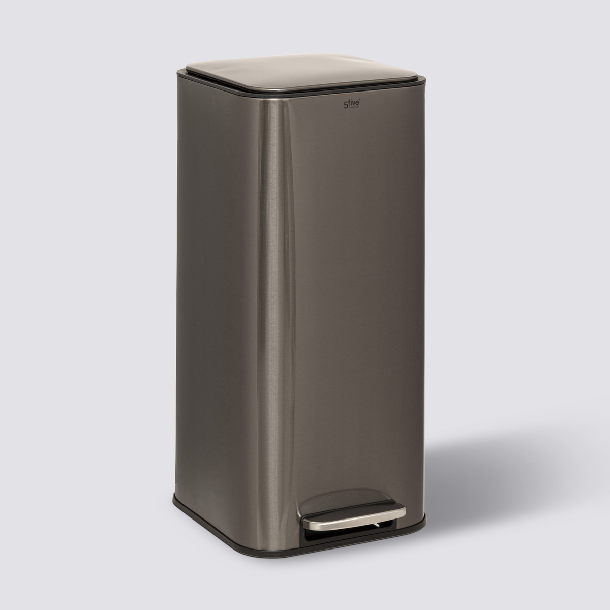 Poubelle métal 30l, gris