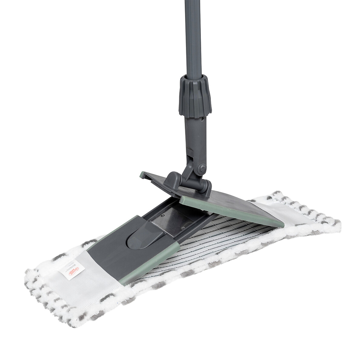 Balai mop téléscopique microfibre, gris