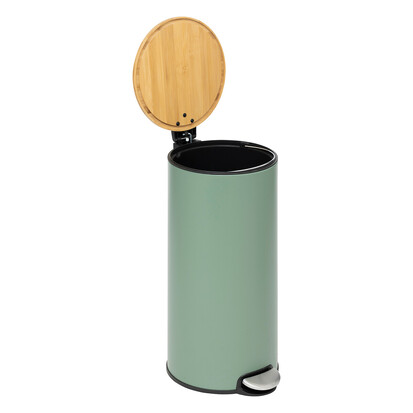 poubelle-ronde-soft-close-couvercle-bambou-30l-vert