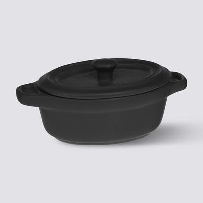Mini cocotte ovale, céramique, 11 cm 