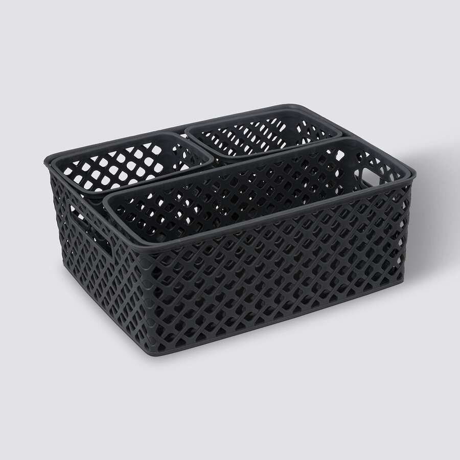 4 paniers, gris anthracite
