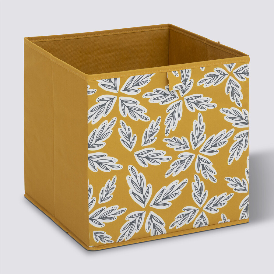 Boite de rangement 31x31 cm, jaune