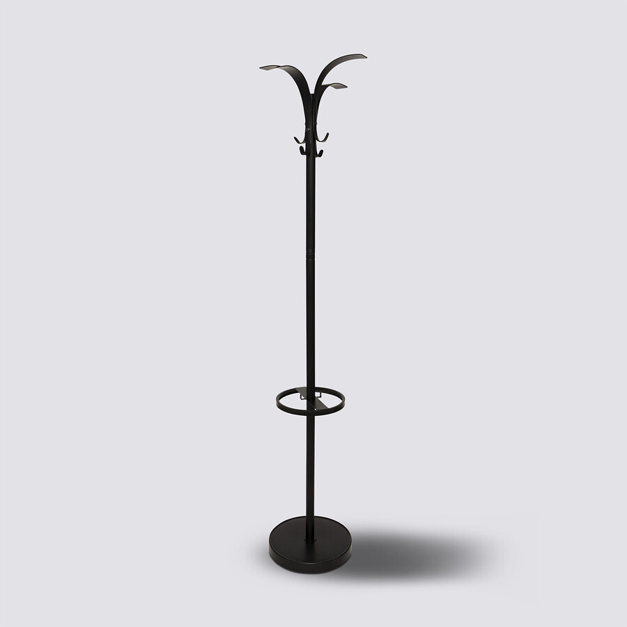 Porte-manteaux 8 crochets 175cm, noir Strongy