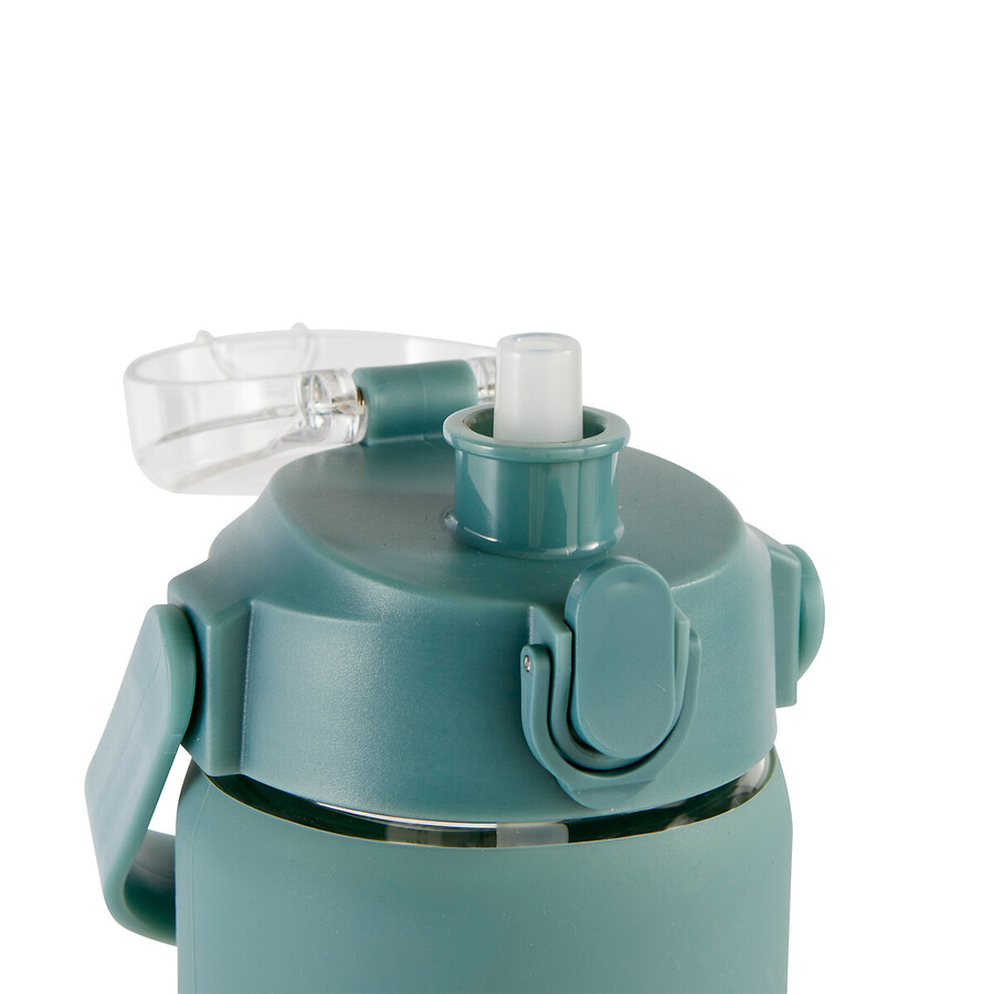 Bouteille verre et silicone + paille et housse - 1l