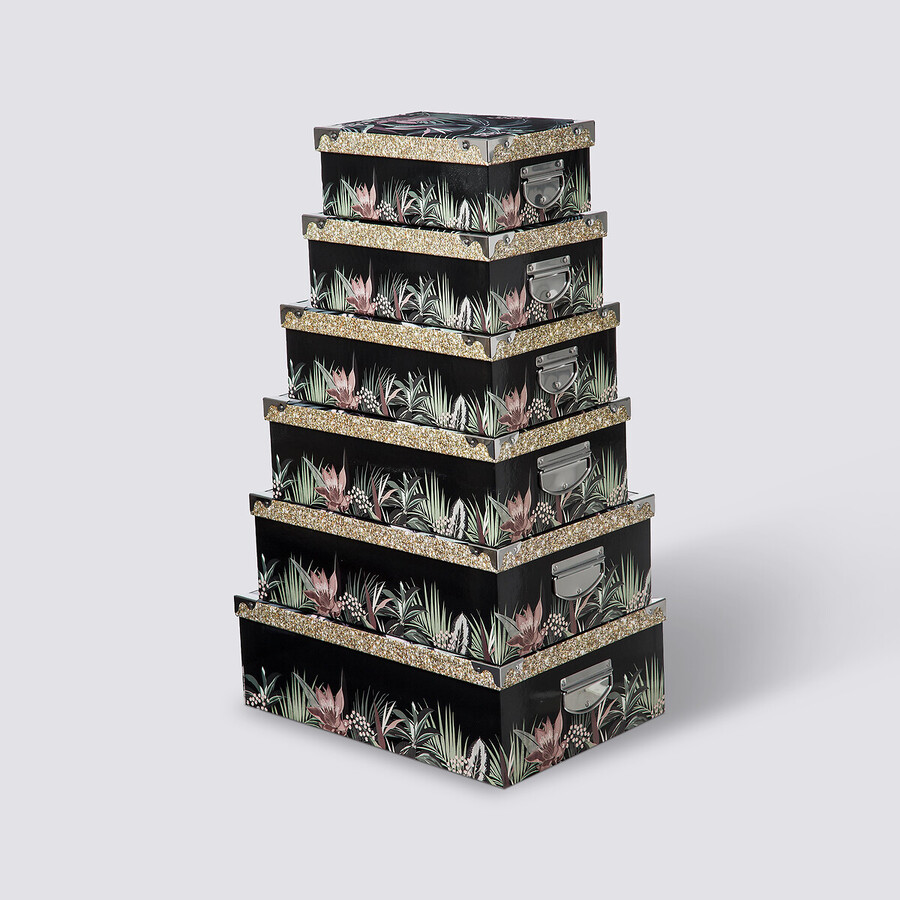 6 boites de rangement, multicolore Box'